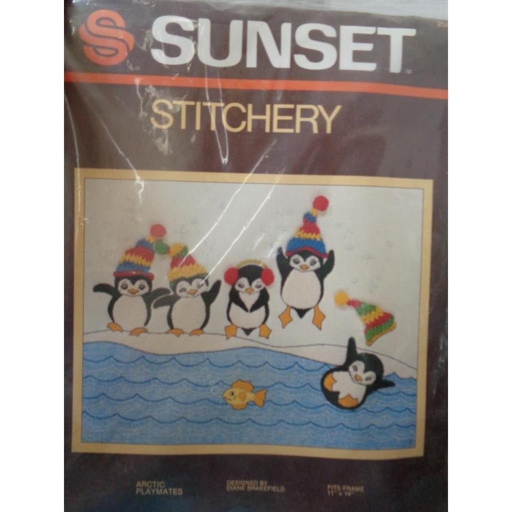 Sunset Stitchery Arctic Playmates Penguins